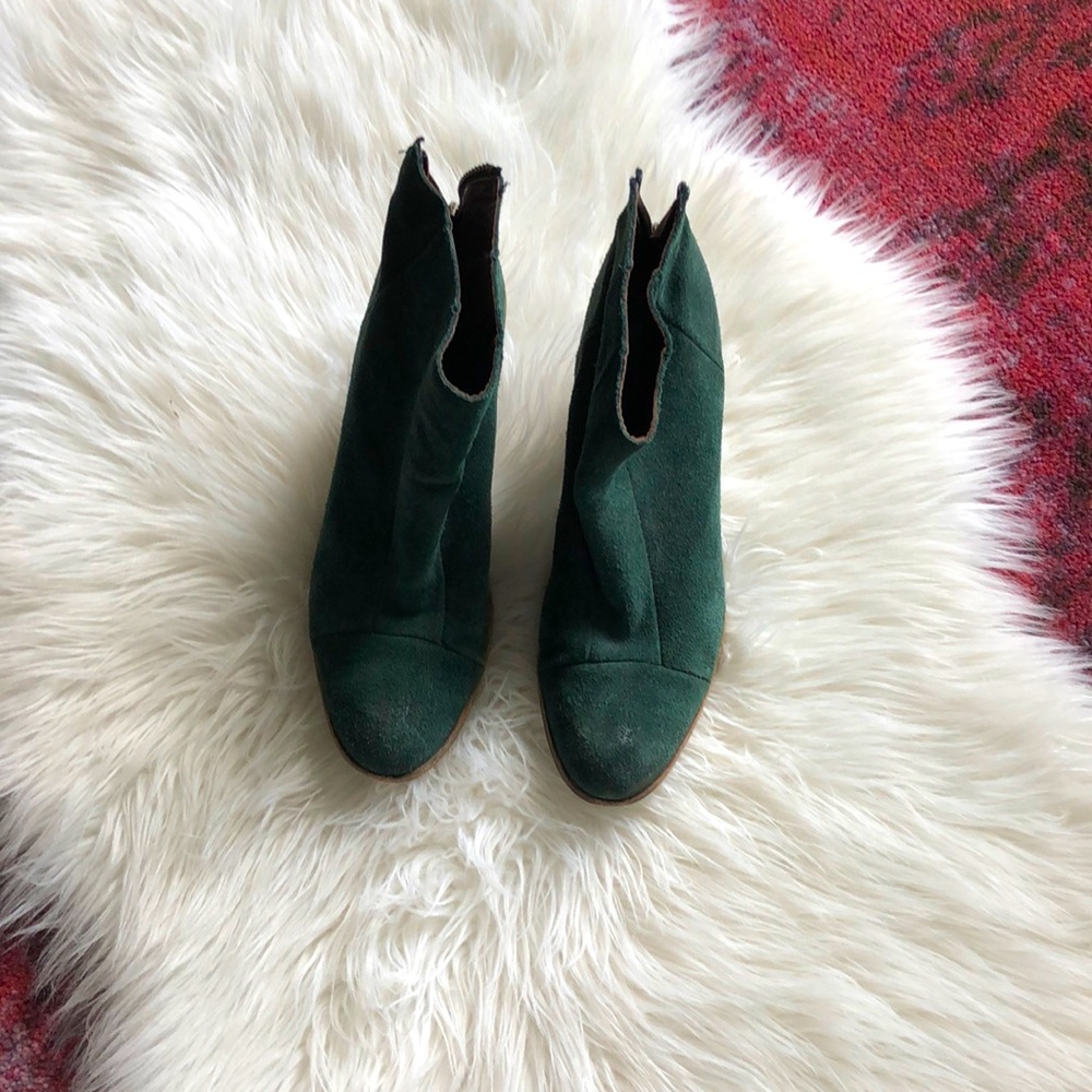 Hunter green booties